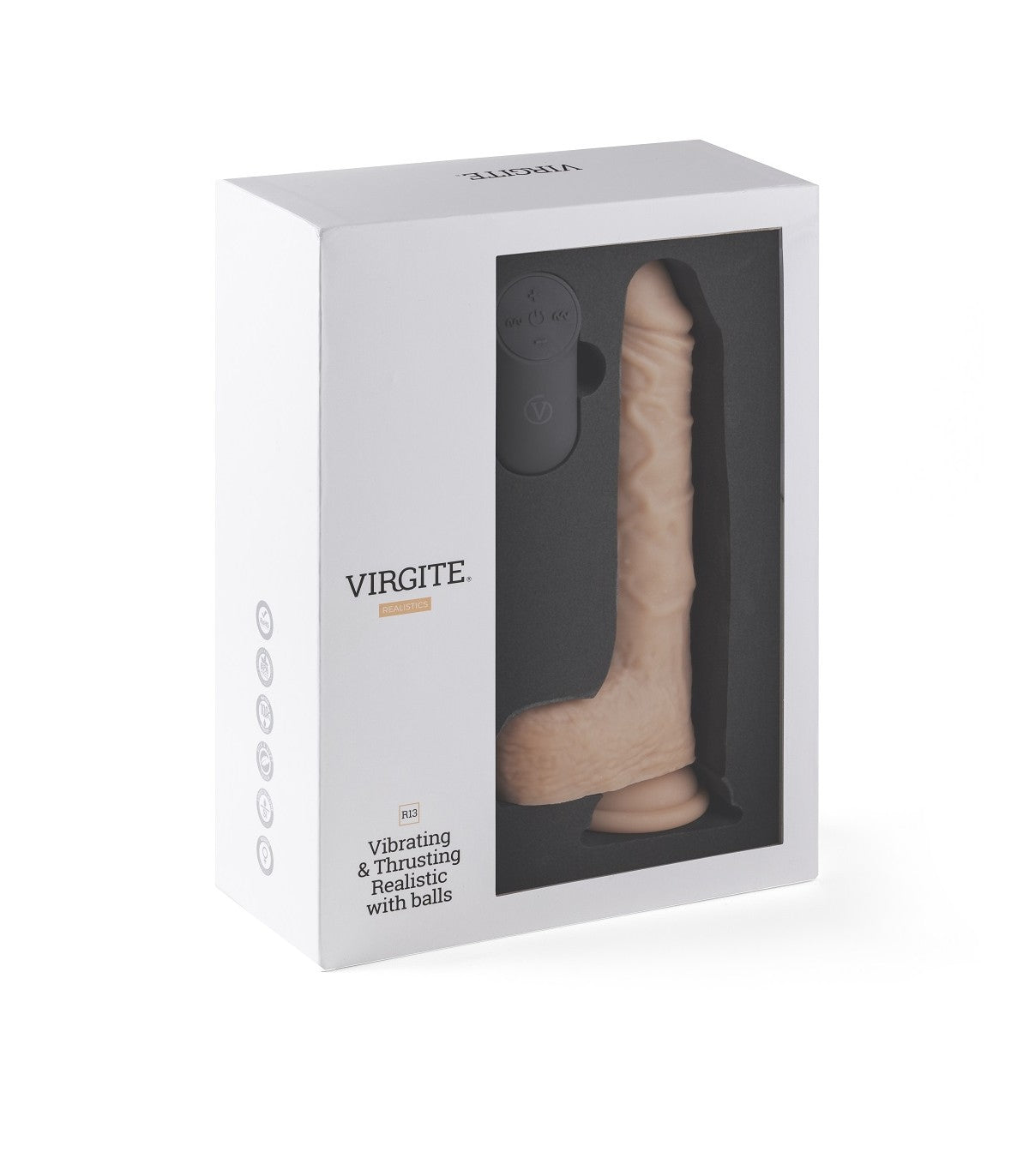 VIBRATORE REALISTICO SU E GIÙ R13" 20CM CON TELECOMANDO"