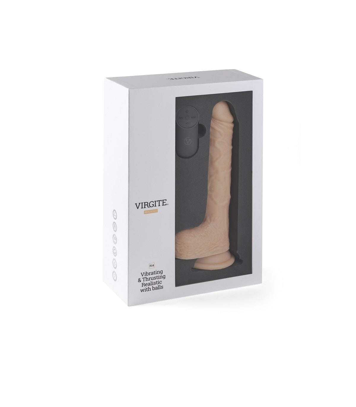 VIBRATORE REALISTICO SU E GIÙ R14" 23CM CON TELECOMANDO"