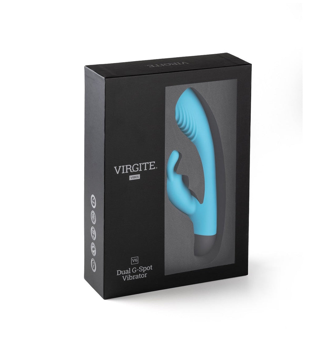VIBRATORE RICARICABILE V6 BLU