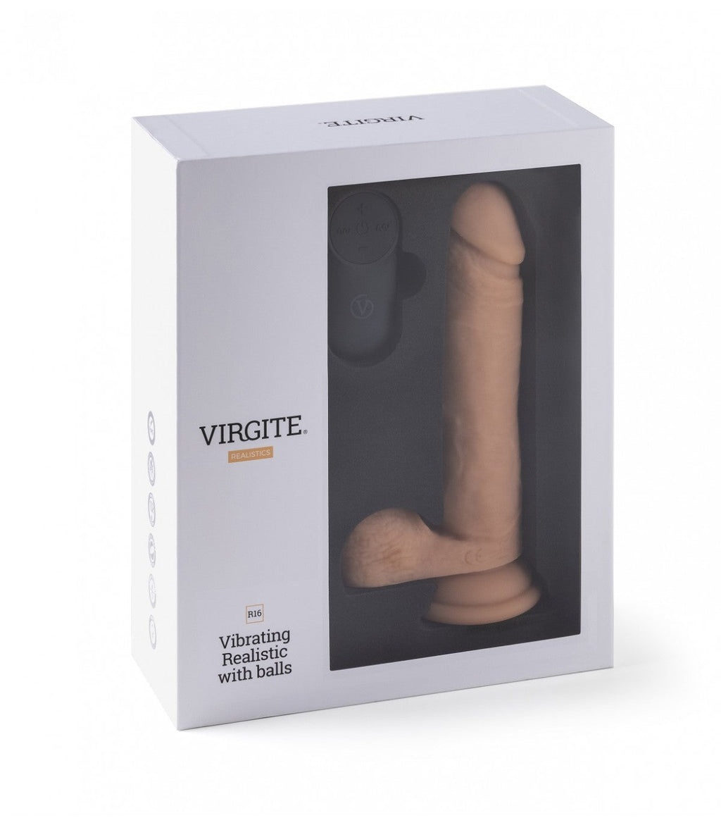 VIBRATORE REALISTICO R16" CARNE 16 CM CON TELECOMANDO"