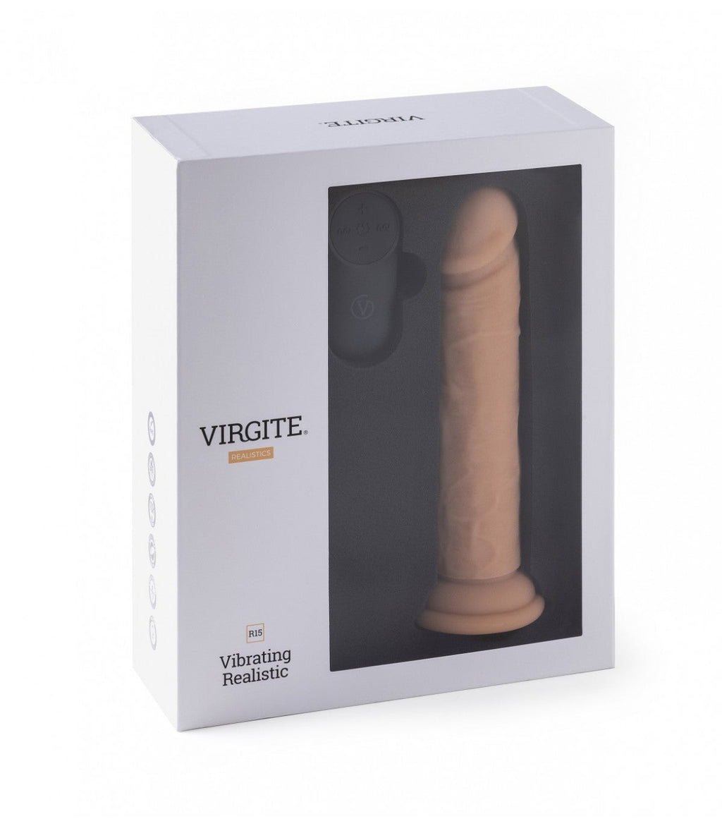 VIBRATORE REALISTICO R15" CARNE 16,5 CM CON TELECOMANDO"