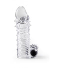 GUAINA PER PENE REALISTICA S11 TRASPARENTE 15'5 CM CON VIBRAZIONE