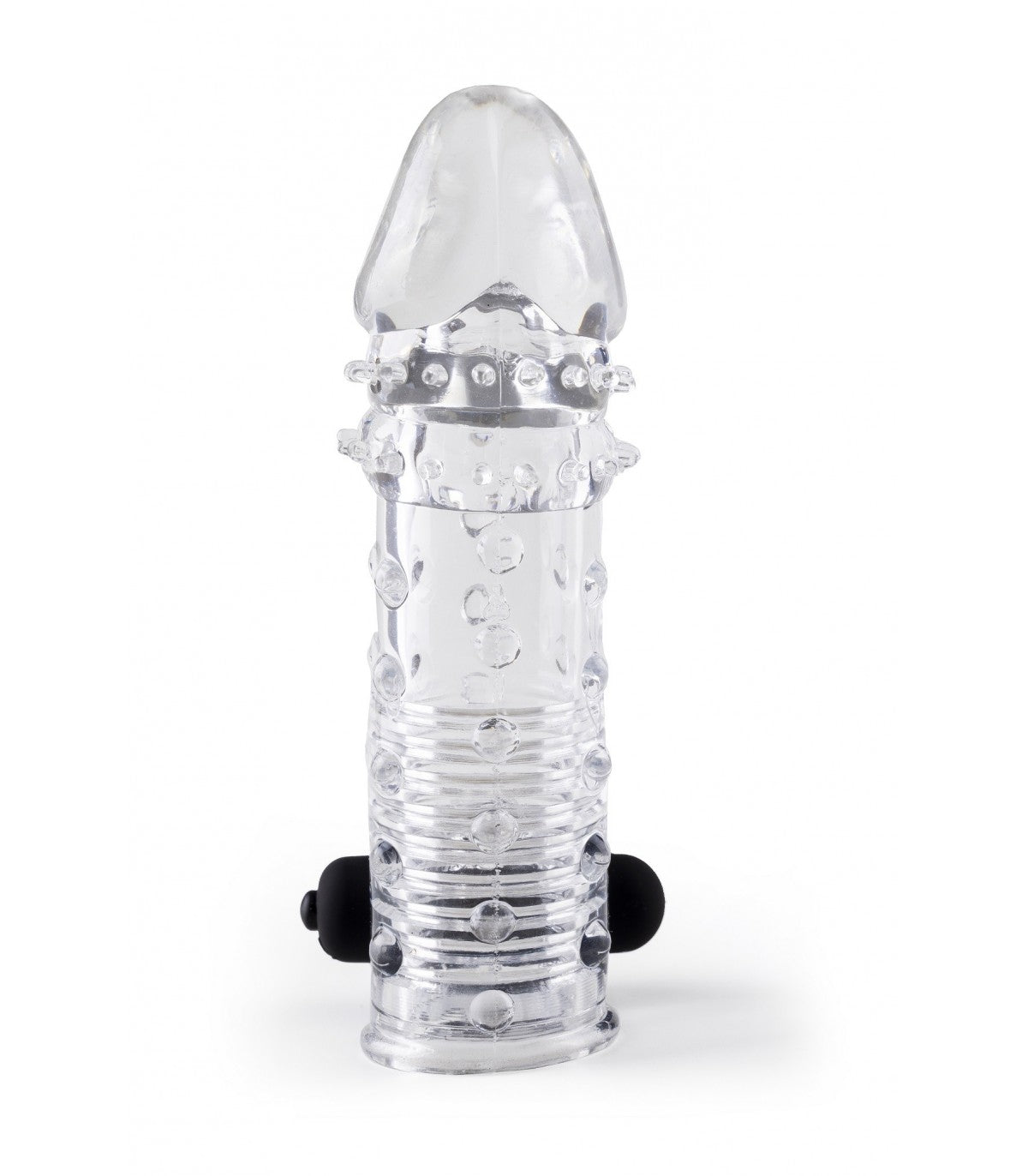 GUAINA PER PENE REALISTICA S11 TRASPARENTE 15'5 CM CON VIBRAZIONE