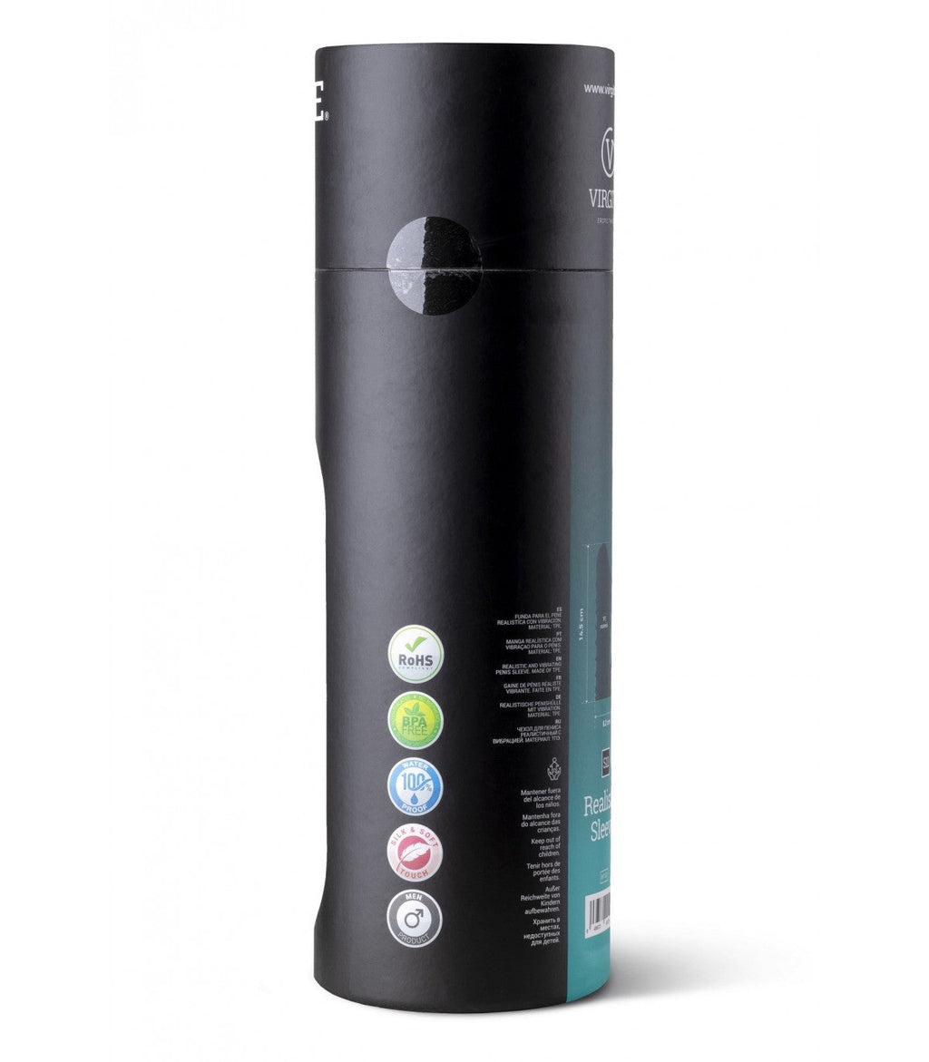 GUAINA PER PENE REALISTICA S11 TRASPARENTE 15'5 CM CON VIBRAZIONE