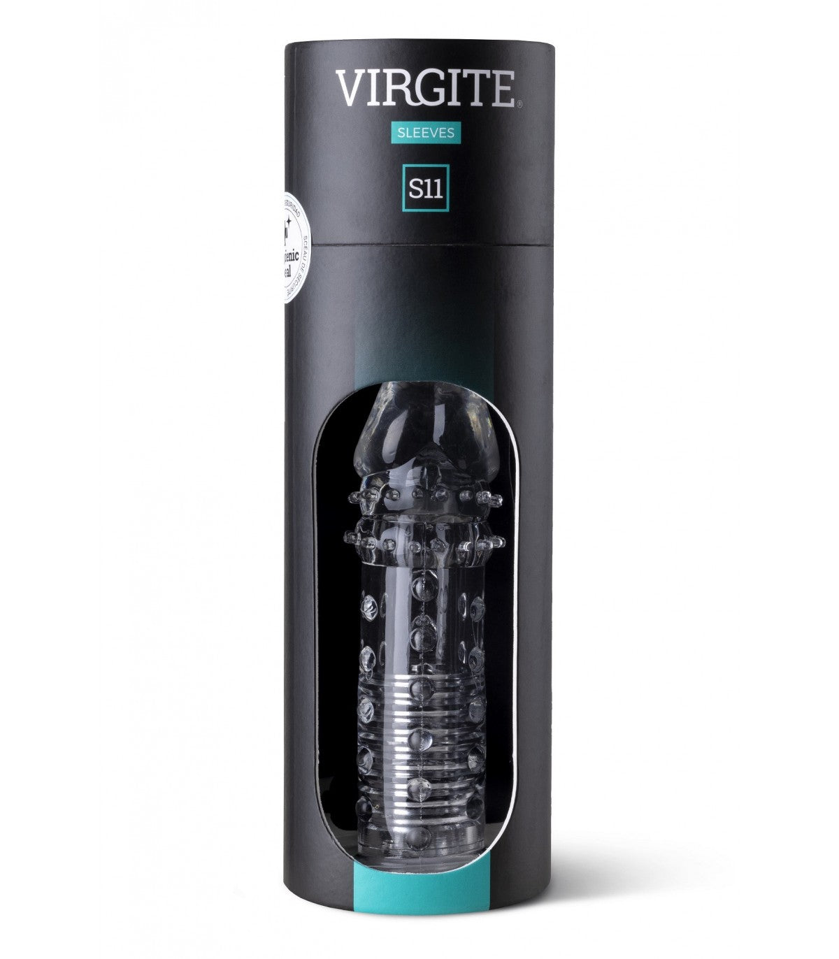 GUAINA PER PENE REALISTICA S11 TRASPARENTE 15'5 CM CON VIBRAZIONE