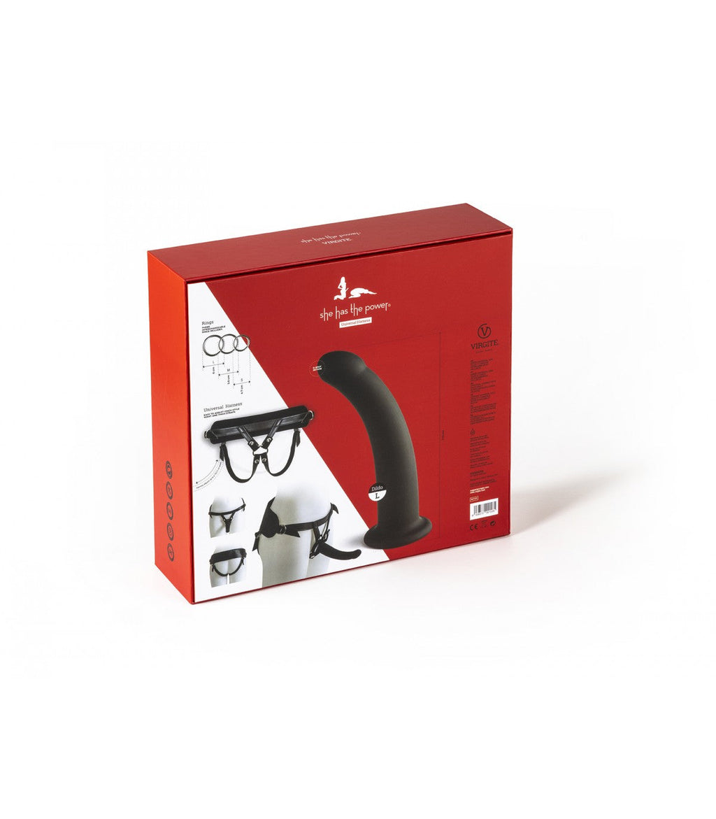 IMBRACATURA CON DILDO NERO TAGLIA L