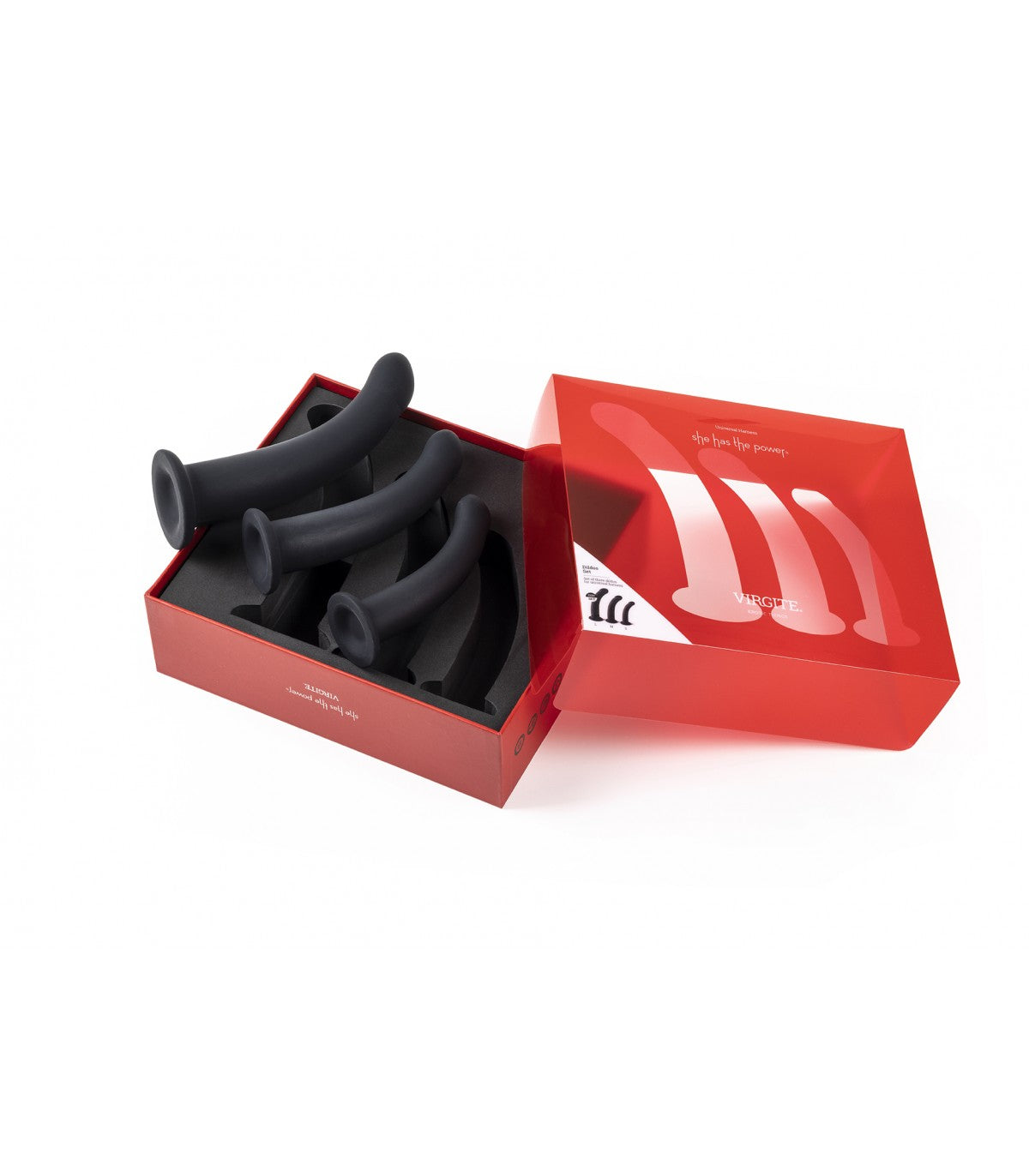 SET DI 3 DILDO TAGLIA S / M / L NERO