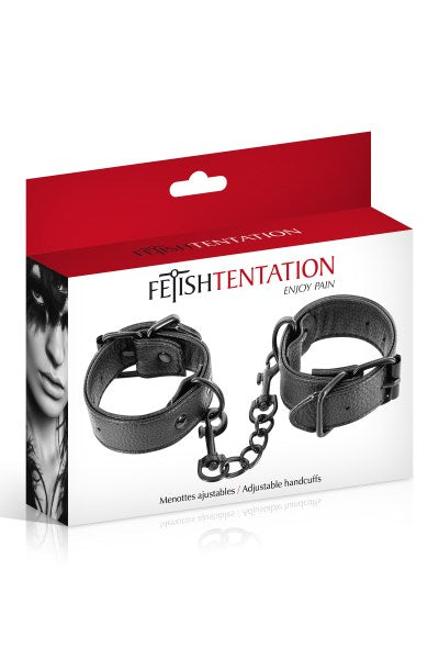 Fetish Tentation - Manette Regolabili in Ecopelle - Nere