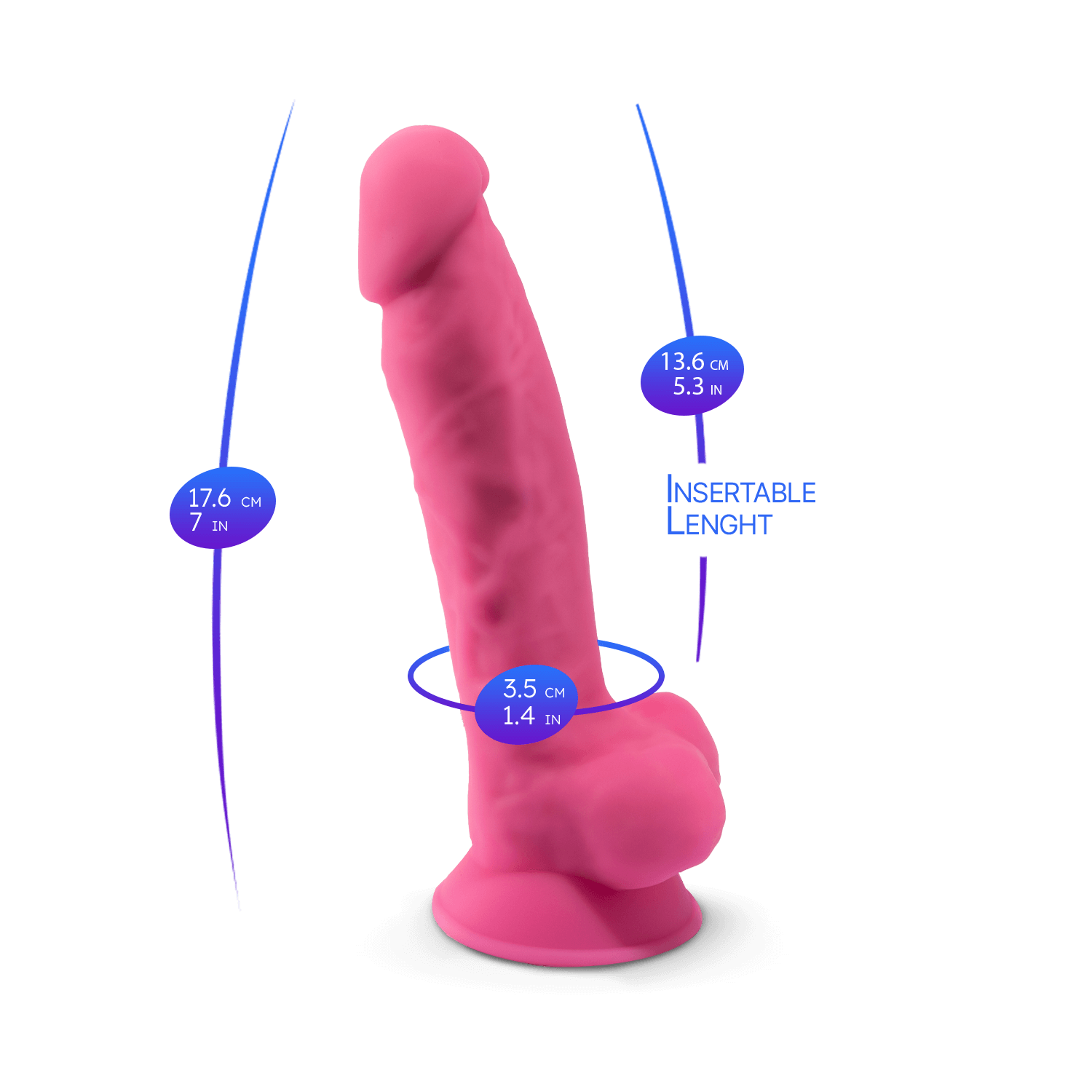 Silexd - Dildo Premium Silicone Mod.1 7'' - Glow in the Dark