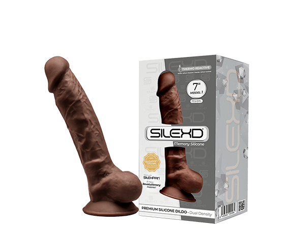 Silexd - Dildo Premium Silicone Mod. 1 7" - Marrone