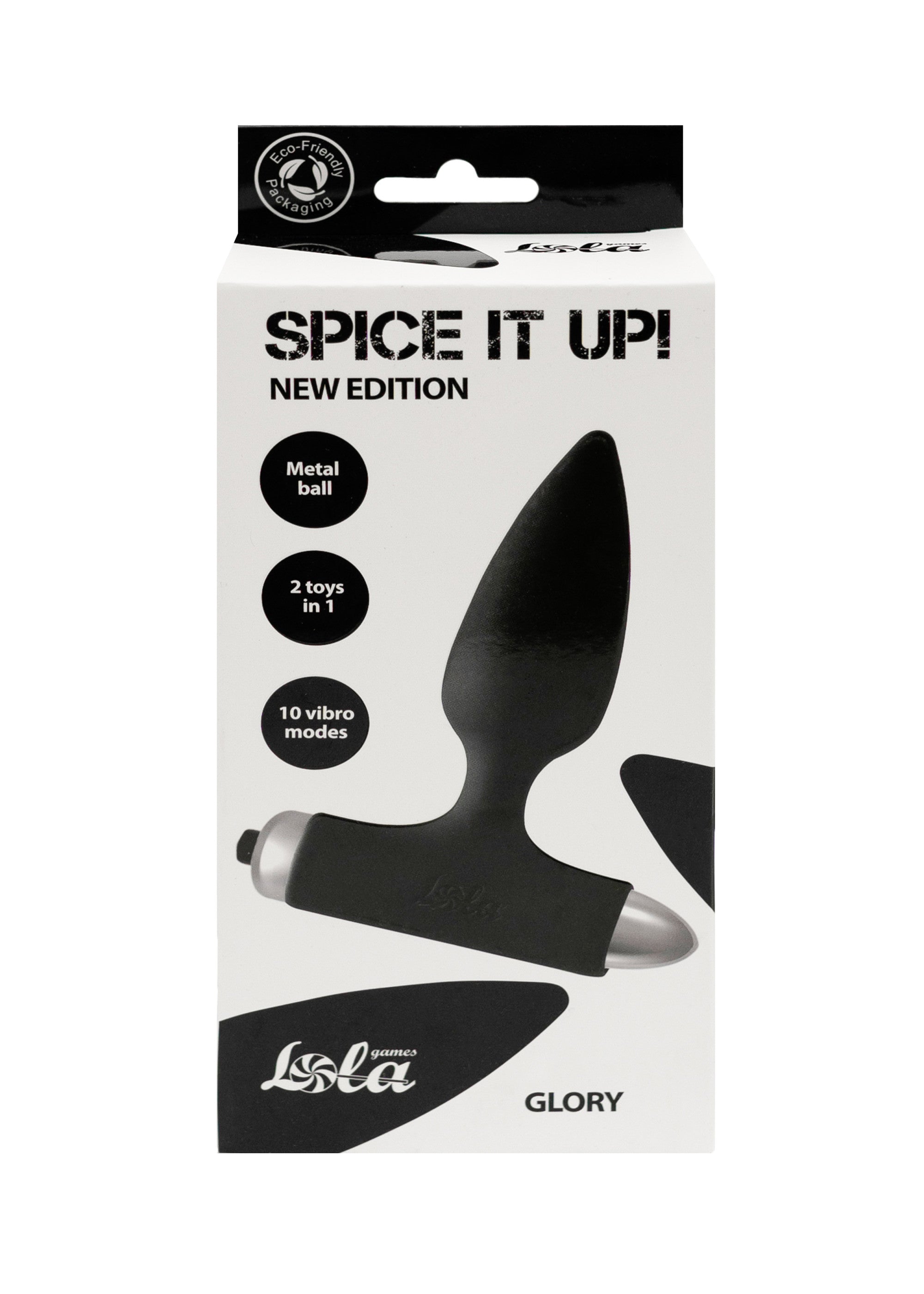 Lola Games - Plug Anale Vibrante con Pallina in Metallo Glory - Nero