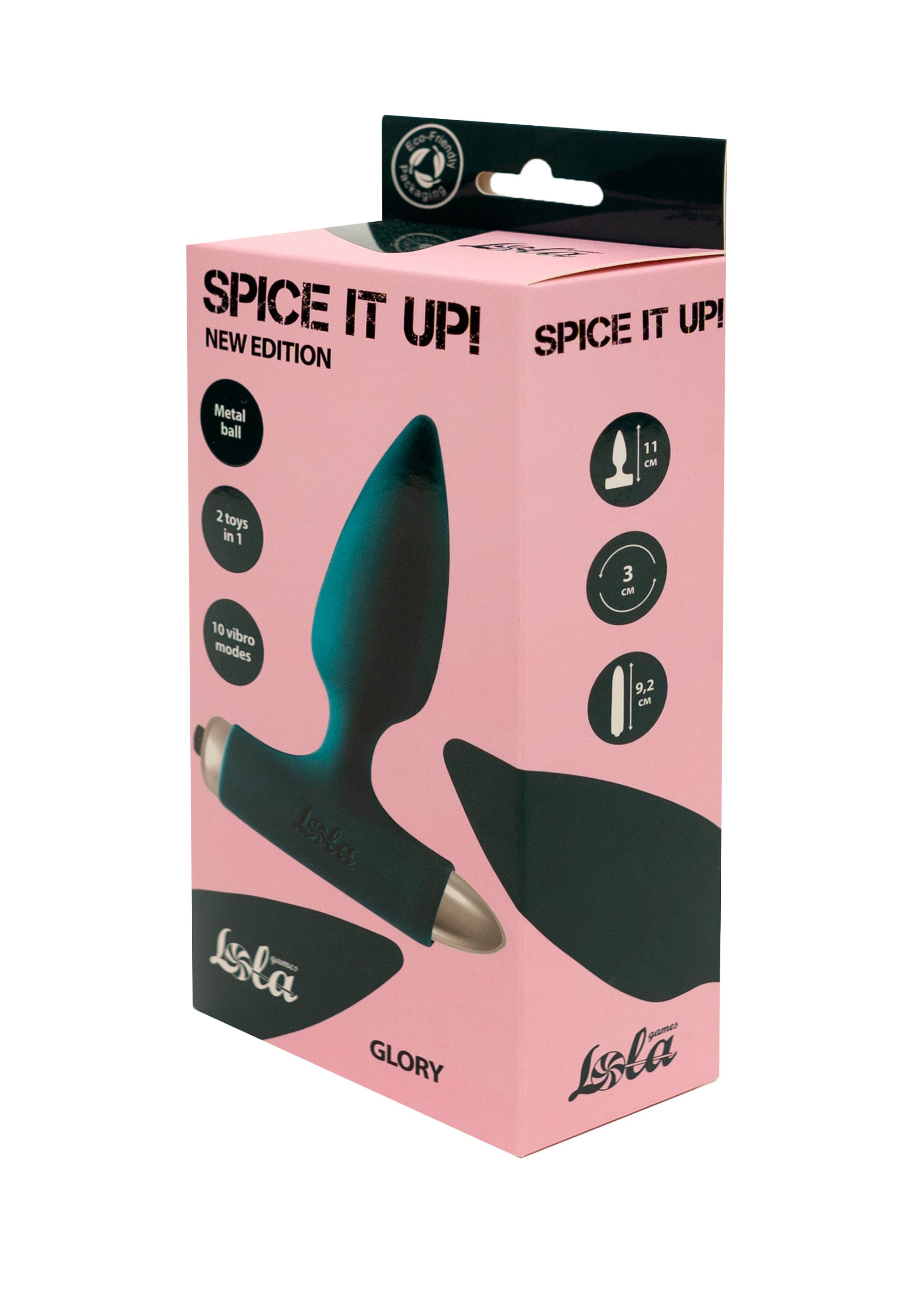 Lola Games - Plug Anale Vibrante con Pallina in Metallo Glory - Blu