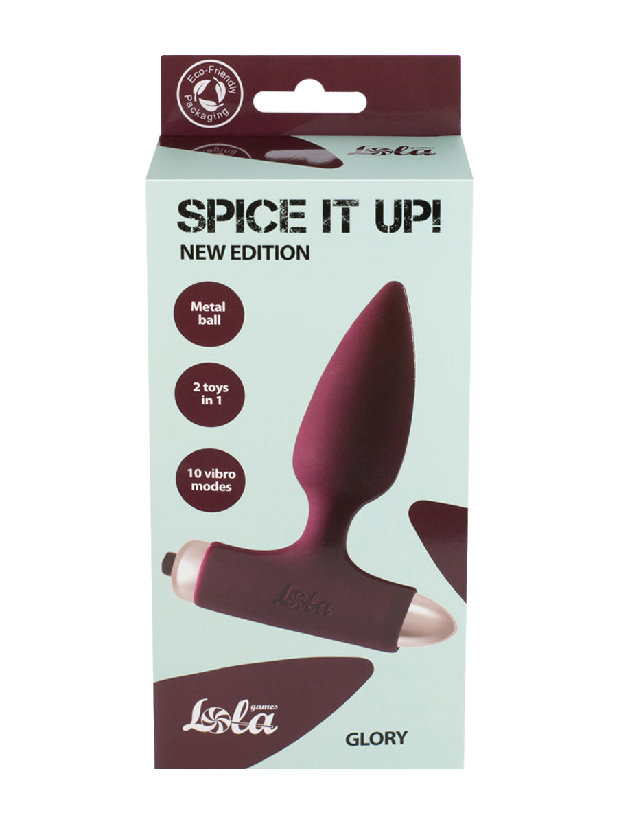 Lola Games - Plug Anale Vibrante con Pallina in Metallo Glory - Rosso