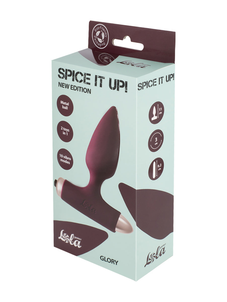 Lola Games - Plug Anale Vibrante con Pallina in Metallo Glory - Rosso