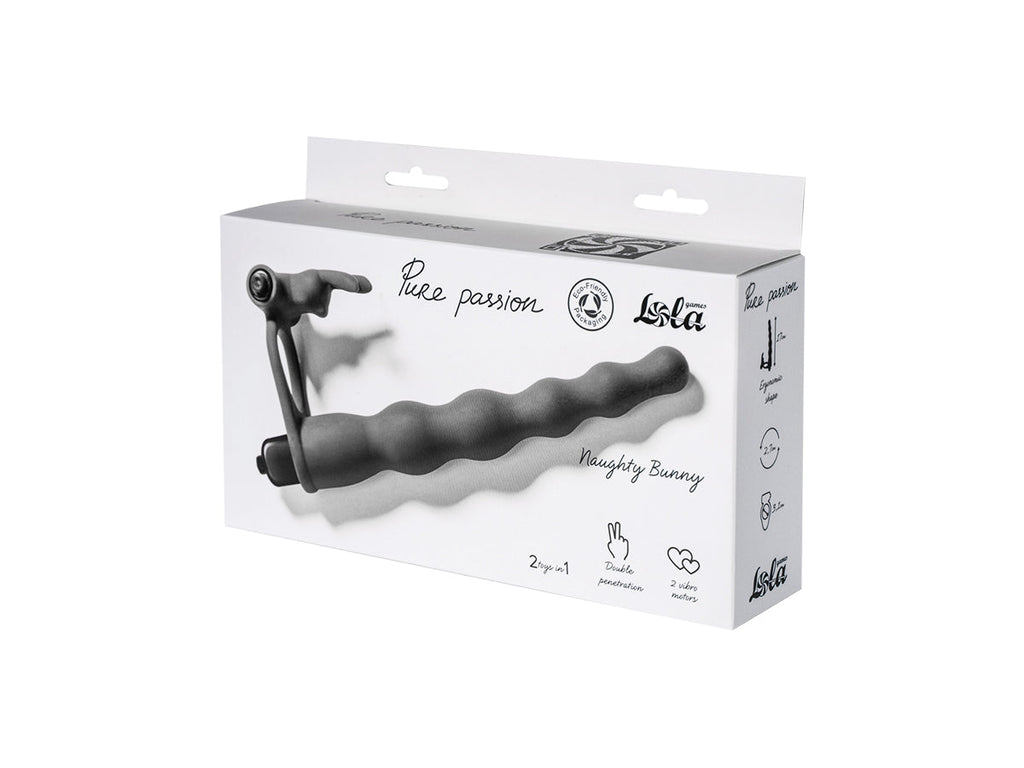 Lola Games - Dildo per Doppia Penetrazione Bunny - Nero