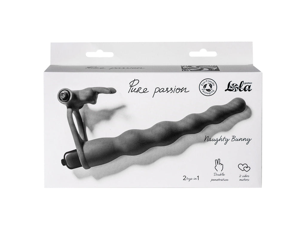 Lola Games - Dildo per Doppia Penetrazione Bunny - Nero