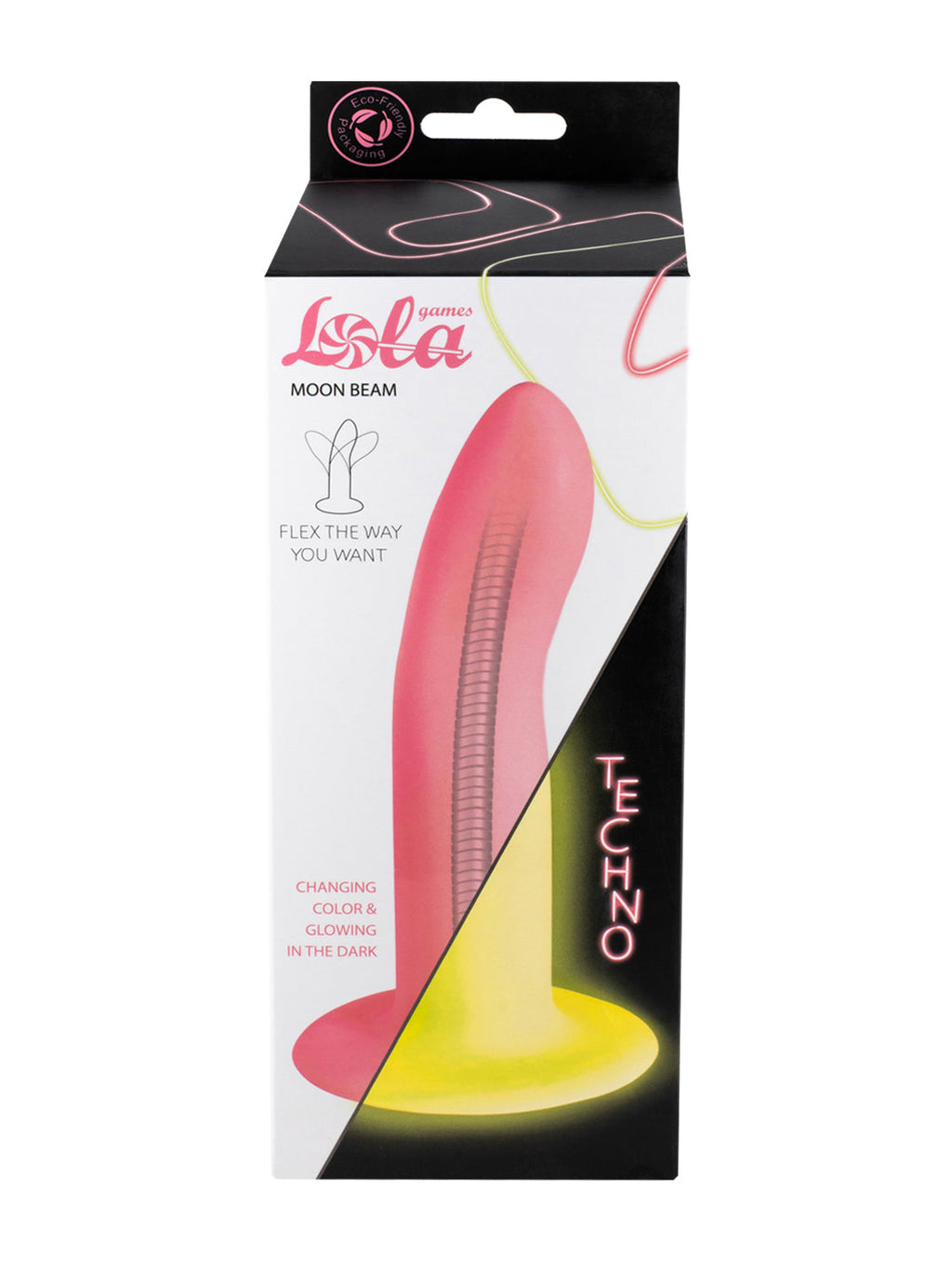 Lola Games - Dildo Pieghevole Fluorescente Moon Beam - Rosa