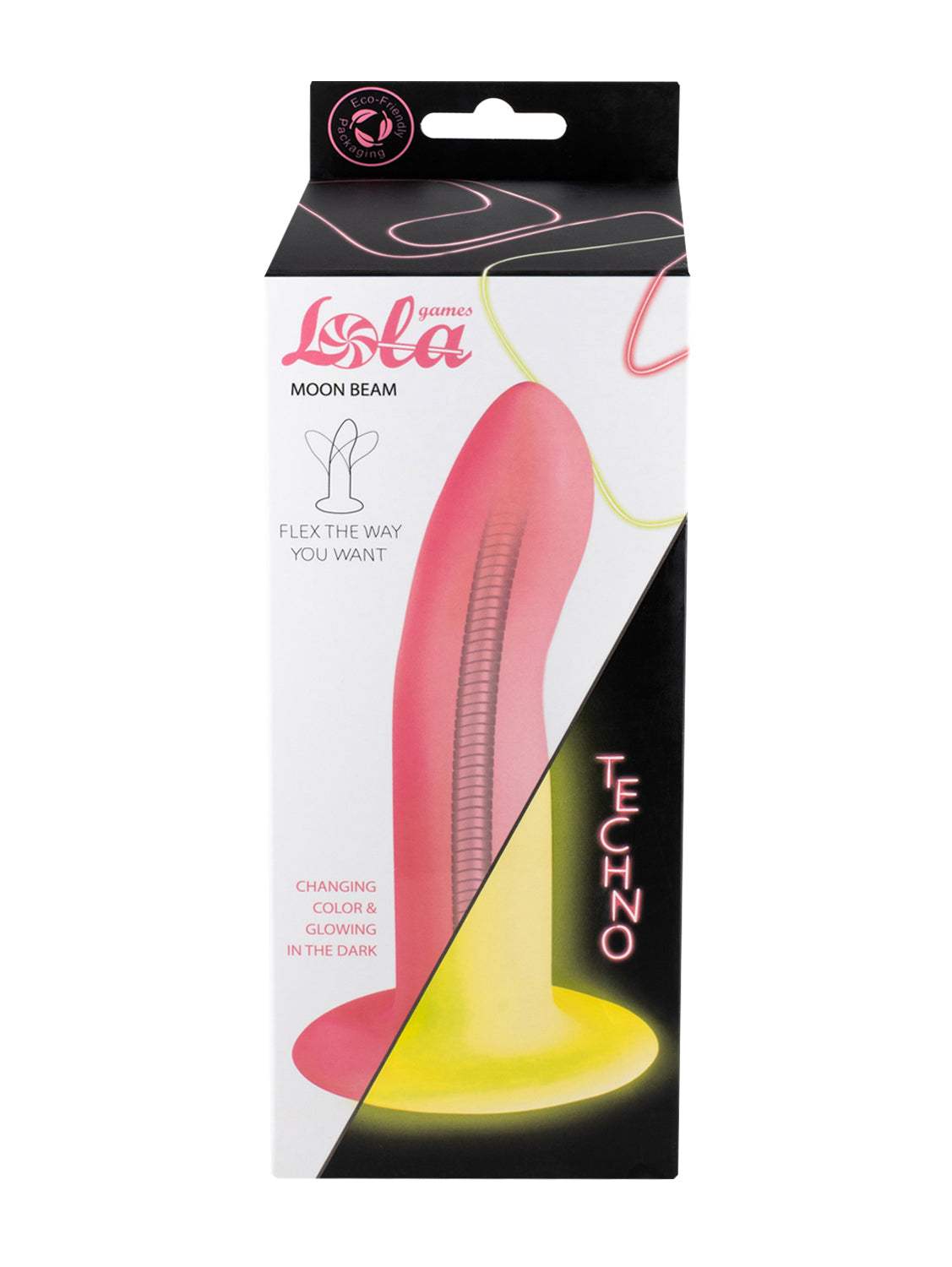 Lola Games - Dildo Pieghevole Fluorescente Moon Beam - Rosa