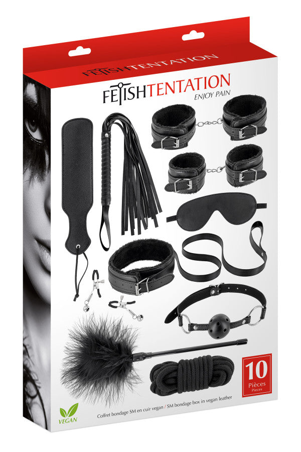Fetish Tentation - Kit Bondage - Nero - 10 pezzi