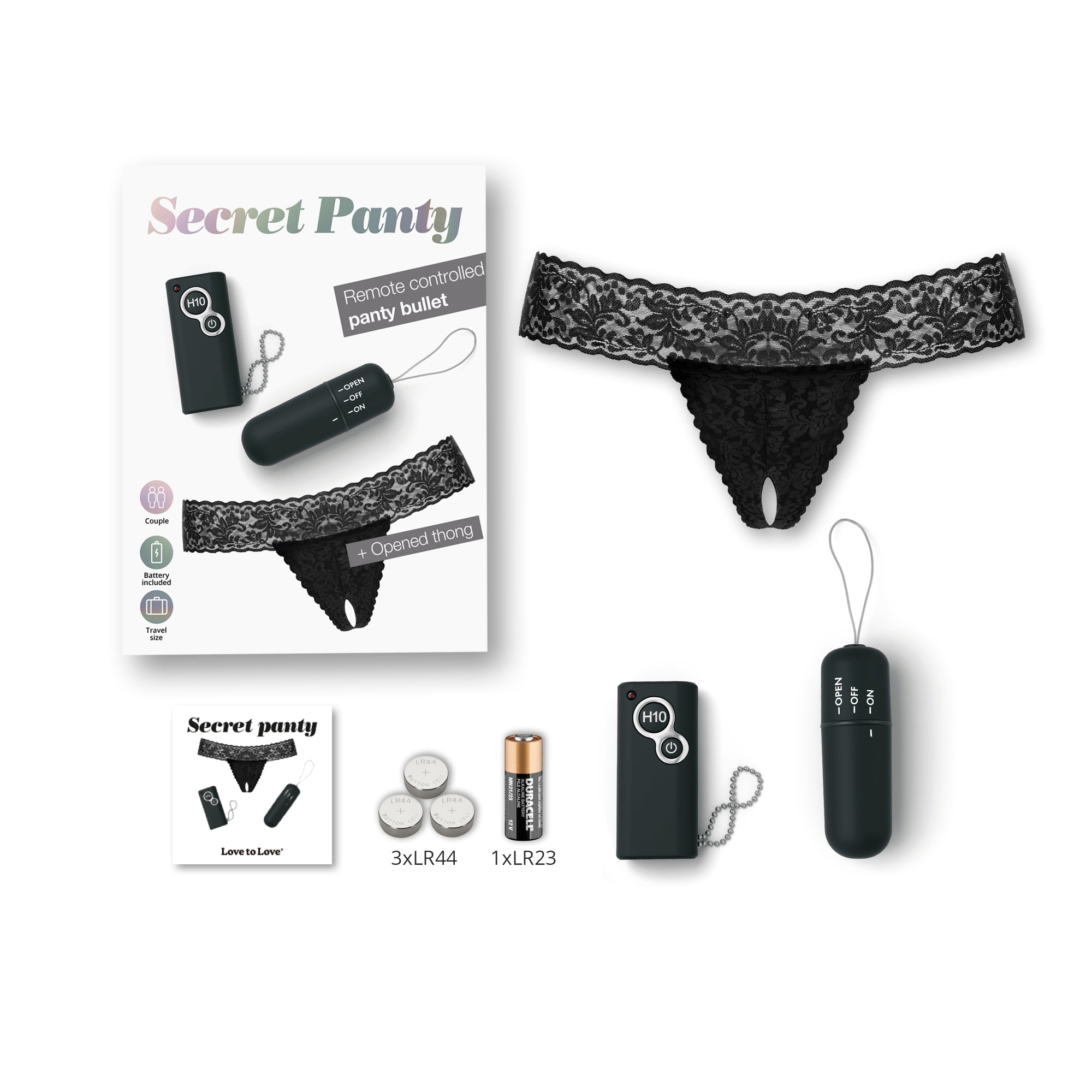 Love to Love - Secret Panty - Nero