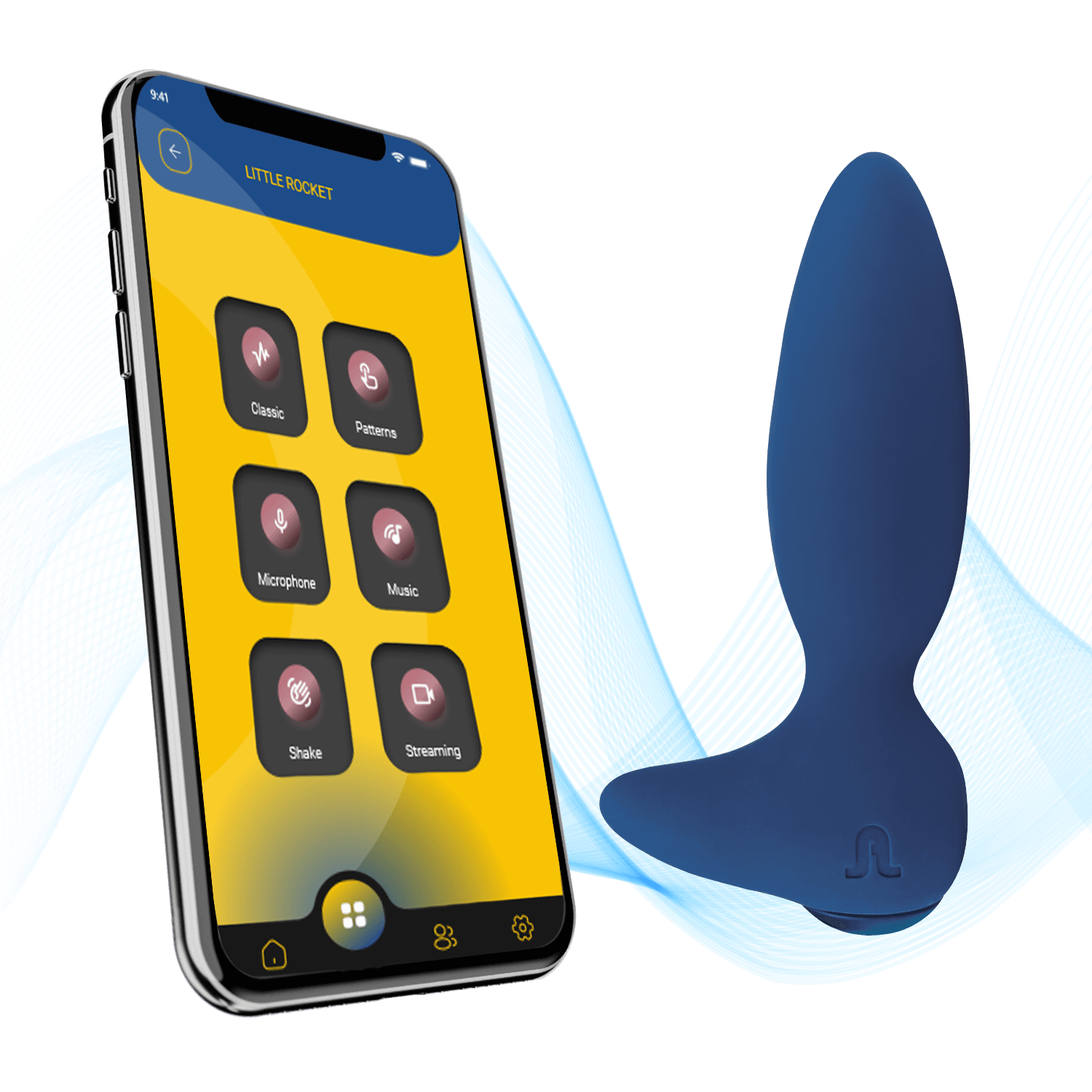 Adrien Lastic - Vibratore Anale + App Little Rocket II - Blu