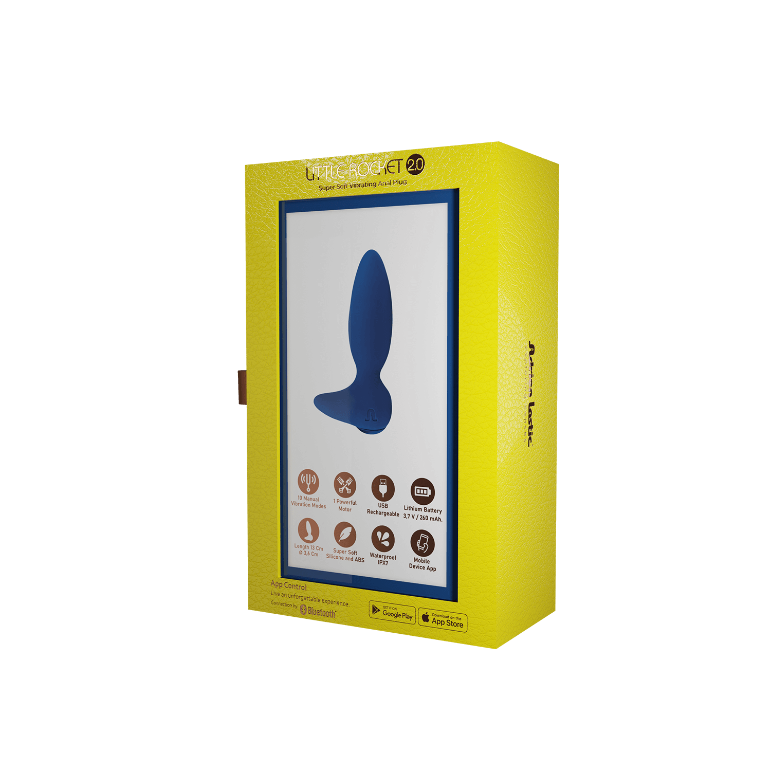 Adrien Lastic - Vibratore Anale + App Little Rocket II - Blu