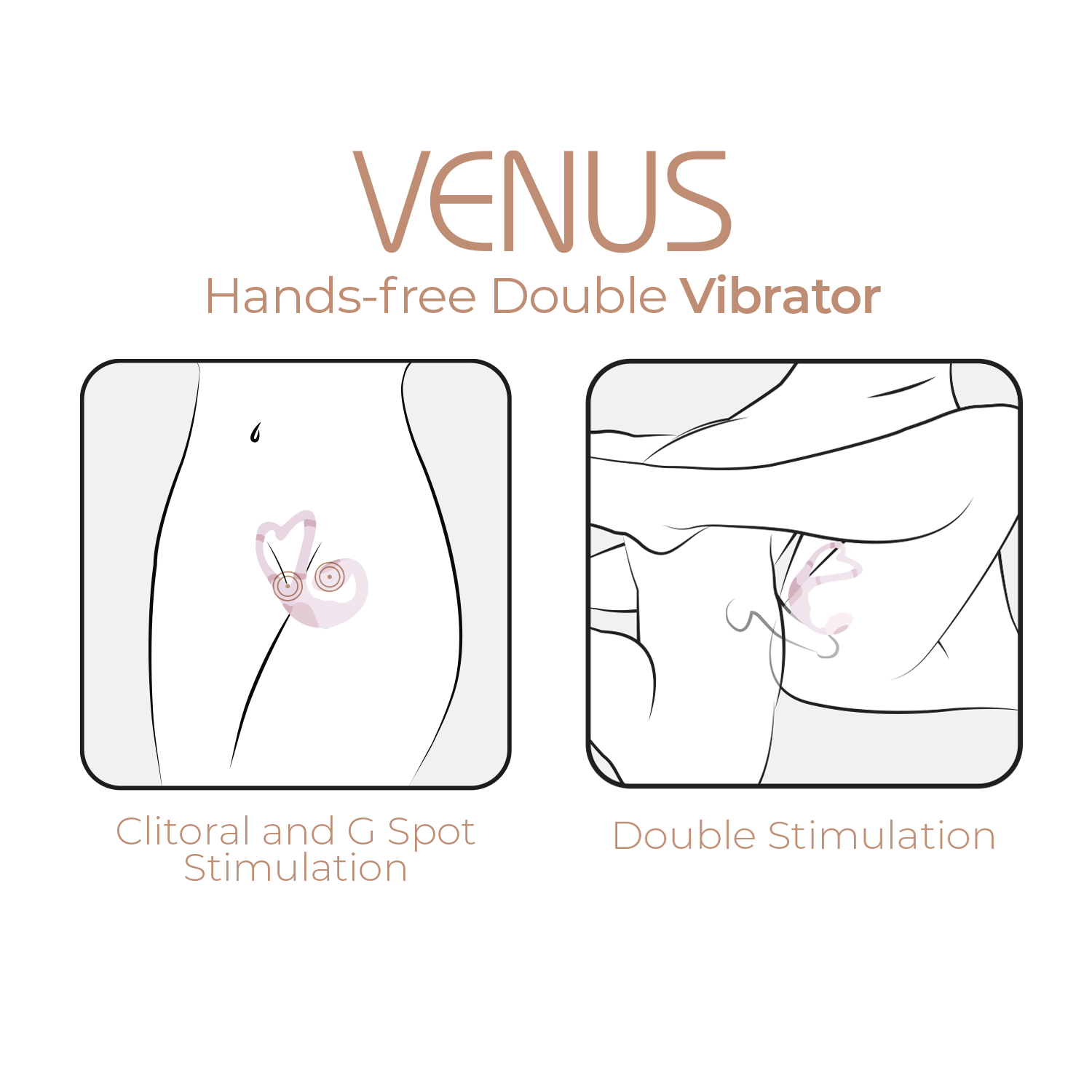 Adrien Lastic - Stimolatore Clitorideo e Punto G + App Venus - Rosa