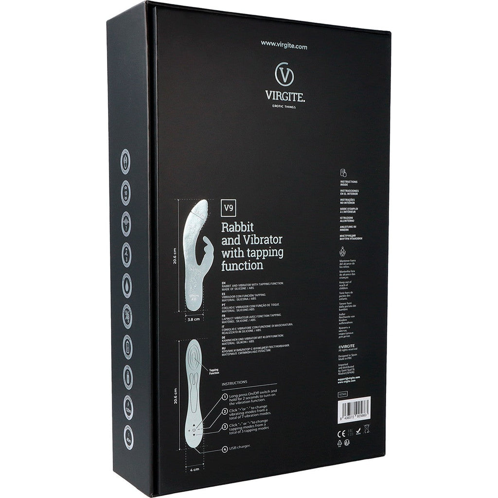 VIBRATORE A BATTITO RICARICABILE BLU V9