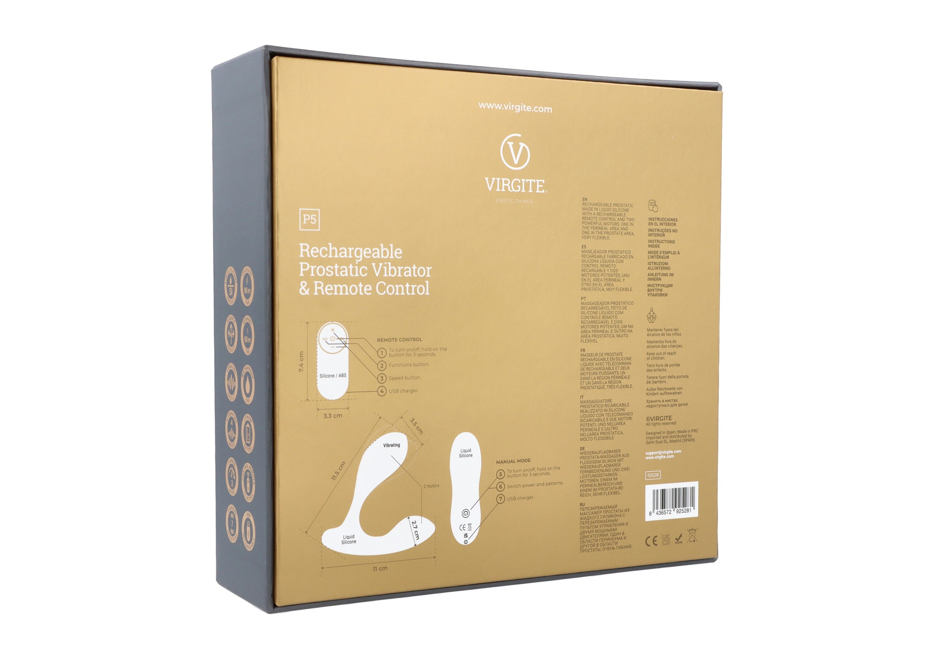 VIBRATORE PROSTATICO P5 CON TELECOMANDO