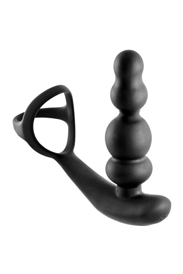 Blue Junker - Stimolatore Prostatico Rotante con Doppio Cockiring