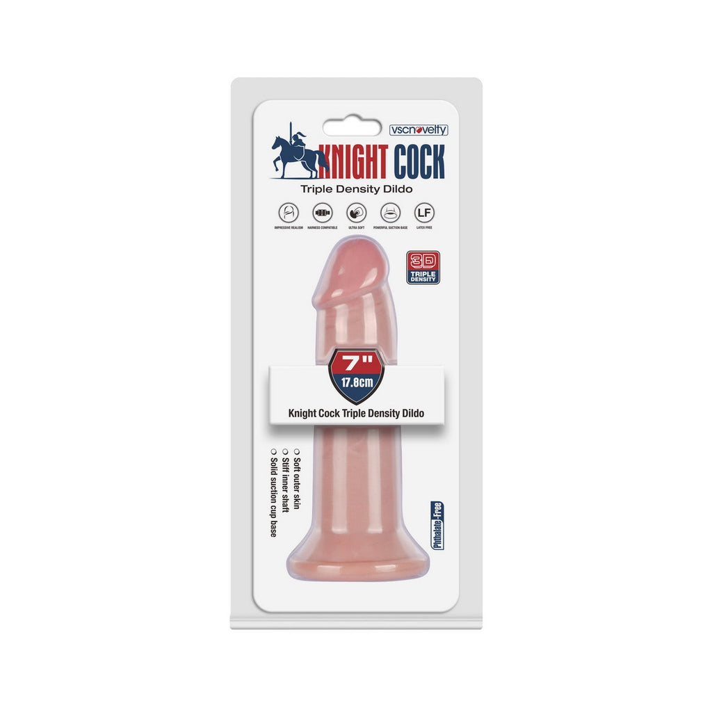 VSC Novelty - Knight Cock 3D Triple Density Dildo - 7"