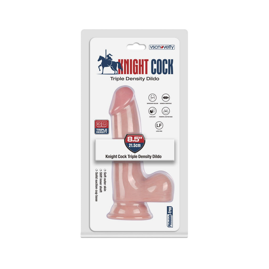 VSC Novelty - Knight Cock 3D Triple Density Dildo - 8.5"