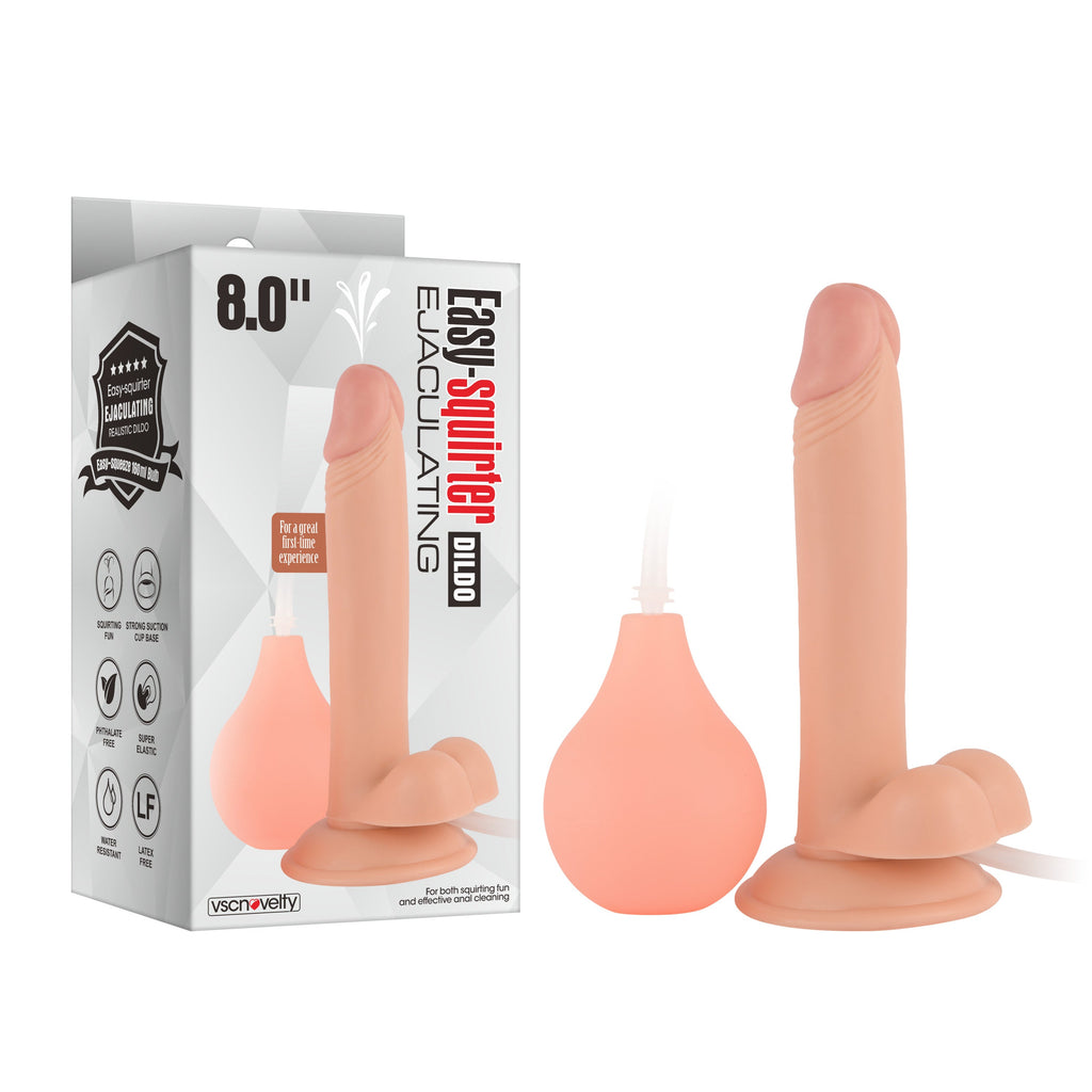 VSC Novelty - Dildo Realistico Easy-Squirter Ejaculating - 8"