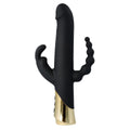 VIBRATORE CONIGLIO RICARICABILE HARLEQUIN CON FORMA DILDO GIREVOLE