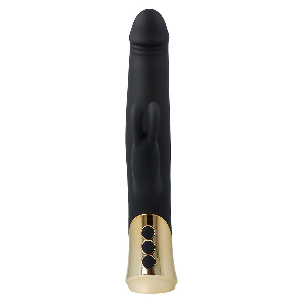VIBRATORE CONIGLIO RICARICABILE HARLEQUIN CON FORMA DILDO GIREVOLE