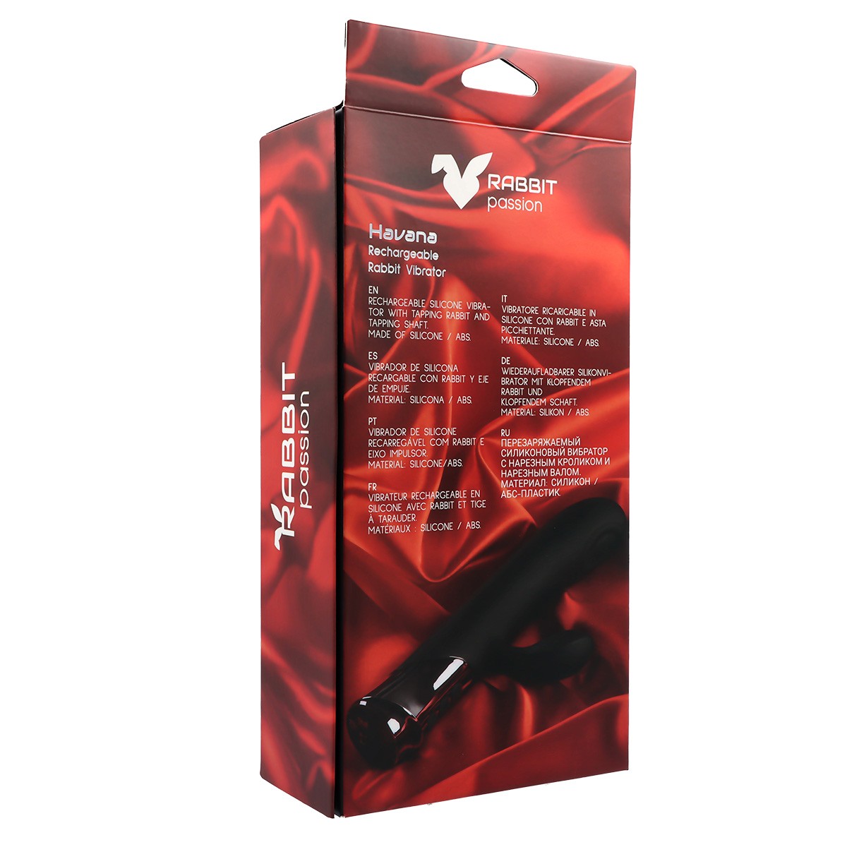 VIBRATORE IN SILICONE RICARICABILE HAVANA CON CONIGLIO E ASTA A BATTERIA