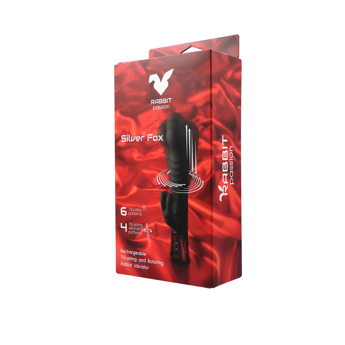VIBRATORE CONIGLIO RICARICABILE SILVER FOX A SPINTA E ROTAZIONE