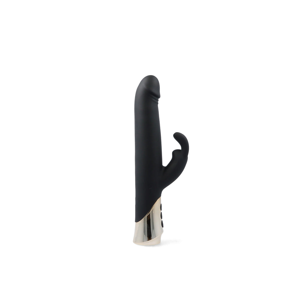 VIBRATORE RICARICABILE A FORMA DI CONIGLIO TEDDY CON DILDO GIREVOLE