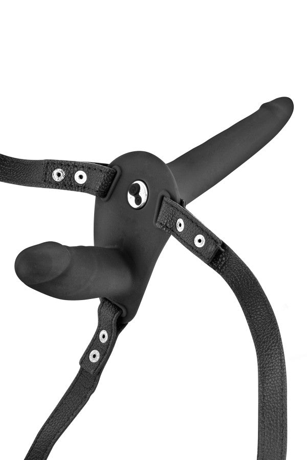 Fetish Tentation - Strap-On Harness Vibrante 15,5 cm - Nero