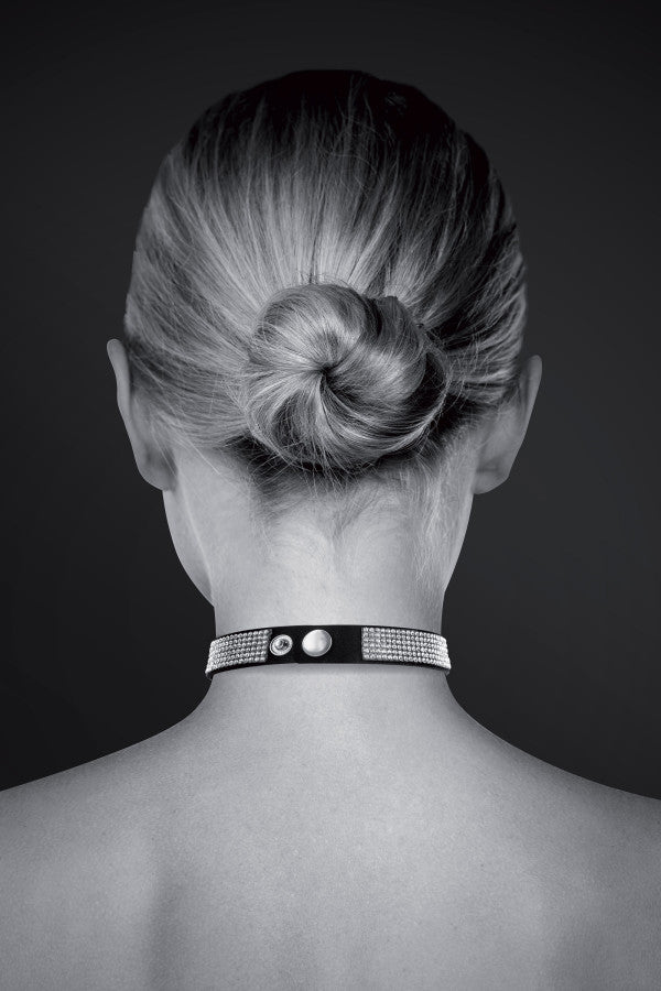 Bijoux Pour Toi - Collare con Strass e Cuore - Nero