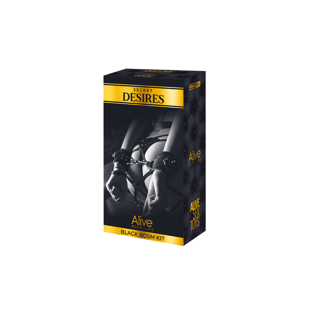 Alive - Secret Desires BDSM Kit - 8 Pezzi - Nero