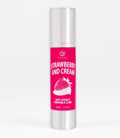 Secret Play -  Lubrificante Kissable Effetto Riscaldante - Fragola e Panna - 50 ml