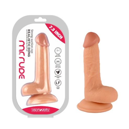 VSC Novelty - Dildo Realistico Mr. Rude - Color Carne - 7.3"