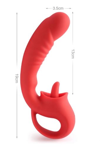 VSC Novelty - Vibratore Punto G - Licking Pleasure Luxury - Rosso