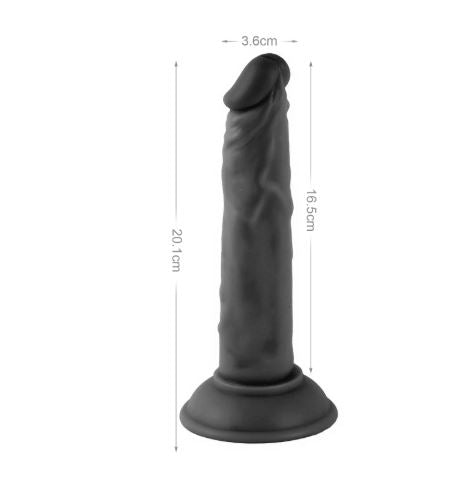 VSC Novelty - Dildo Realistico Mr. Rude - Nero - 7.9"
