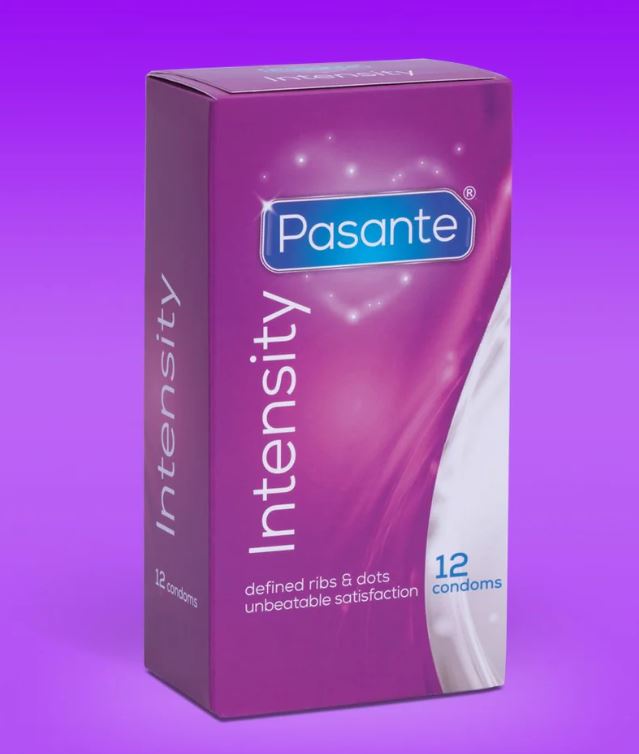 Pasante - Preservativi Ribs & Dots Intensity - Scatola da 12 Pezzi