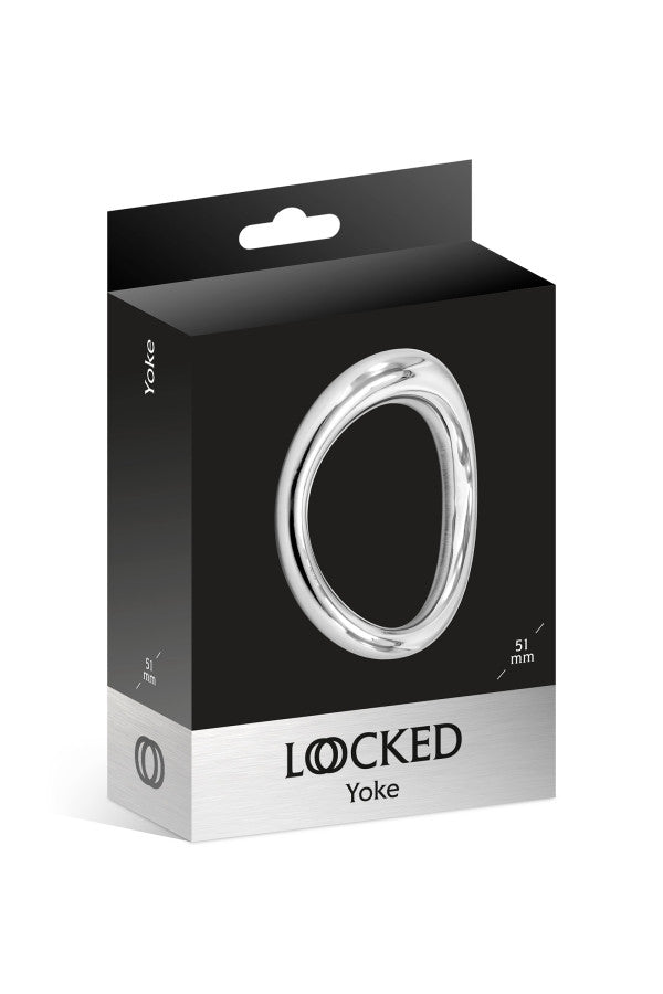 Locked - Cockring in Metallo Forma Ergonimica 5,10 cm - Yoke