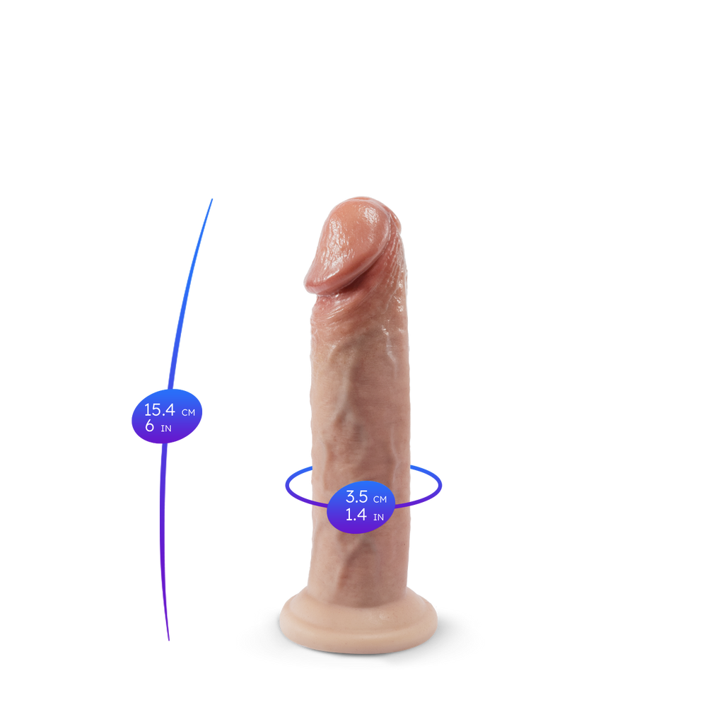 SilexD - Dildo Premium Real Skin Model 2 - 6"