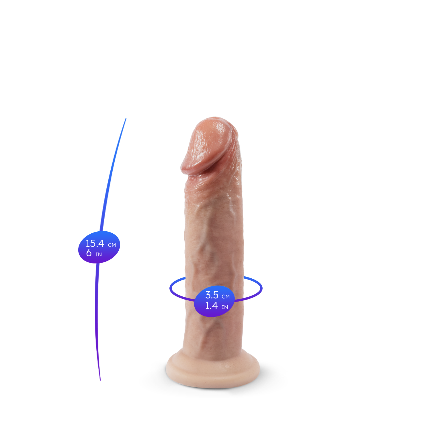 SilexD - Dildo Premium Real Skin Model 2 - 6"