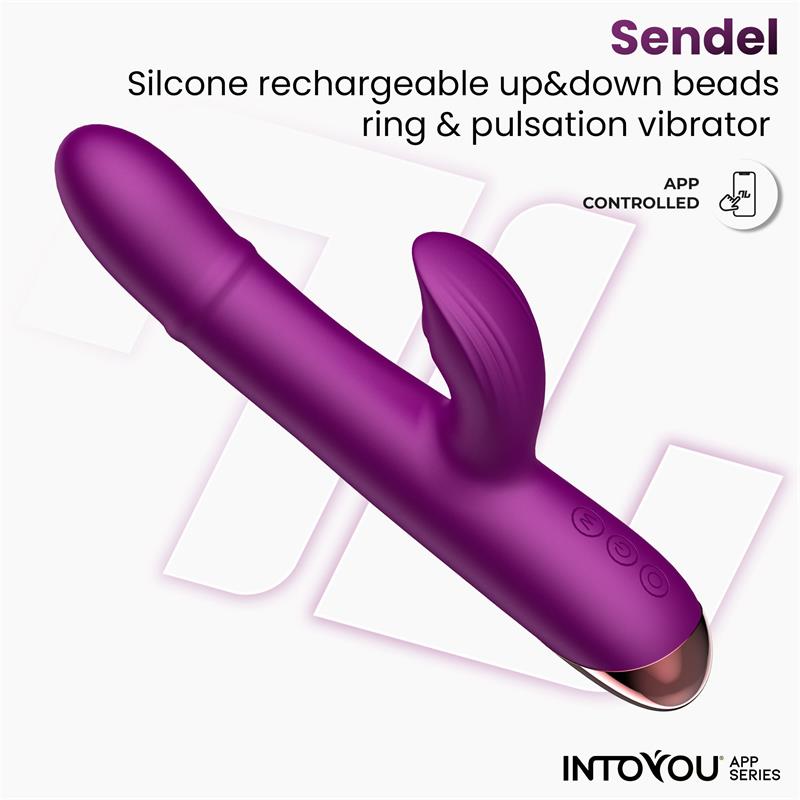 Into You - Sendel Vibe - Vibratore con Anello di Palline Interne Su e Giù e Pulsazione Clitoridea + APP